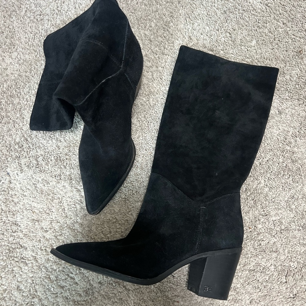 Sam Edelman Leahla Suede Slouch Boot, Size 6.5